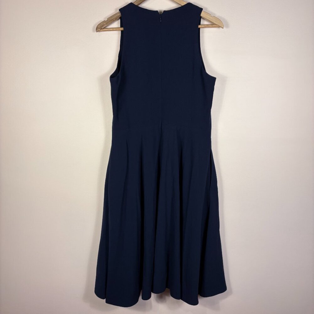 Dress The Population Catalina Navy V-Neck Sleeveless Midi Dress - Picture 3 of 13